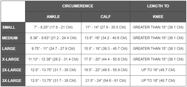 8865_MEASUREMENT_IMAGE_1-1 Truform Unisex Knee High 30-40 mmHg Stockings