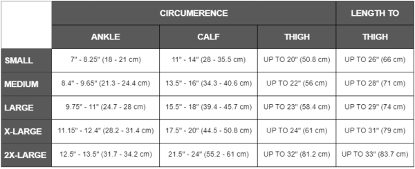 8868_MEASUREMENT_IMAGE_1 Truform Unisex Thigh High Stockings